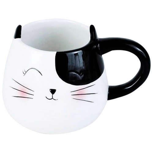 Taza mug gres gato en relieve de 14,5cm, ACTUEL.
