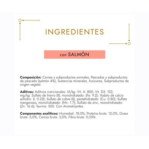 PURINA GOURMET Gold  Comida para gatos adultos húmeda a base de salmón y atún GOURMET tarrina 85 g.