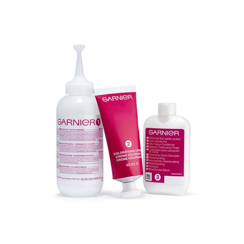 GARNIER Color sensation Coloración permanente e intensa reutilizable para bol y pincel, tono 6.35 Rubio caramelo.