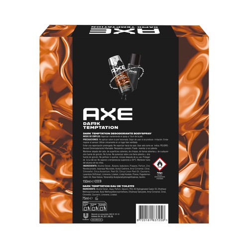 AXE Dark temptation Estuche con desdorante en spray (150 ml) y eau de toilette para hombre (75 ml)