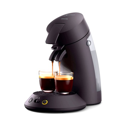 Cafetera de cápsulas PHILIPS Senseo Original Plus CSA210/61 negra, depósito de 0.7 L., sistema de cápsulas Senseo.