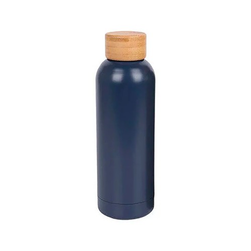 Botella termo con tapa de bambú, 0,5 L, 2 surtido de colores,  ALCAMPO.