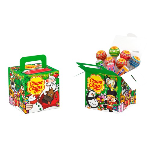 CHUPA CHUPS Caja de caramelos con palo mix sabores 103gr