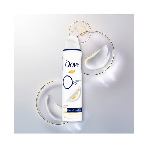 DOVE Fresh care+ Desodorante en spray para mujer sin alcohol ni sales de alumino 150 ml.