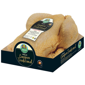 Pollo campero tradicional, entero y limpio ALCAMPO PRODUCCIÓN CONTROLADA
