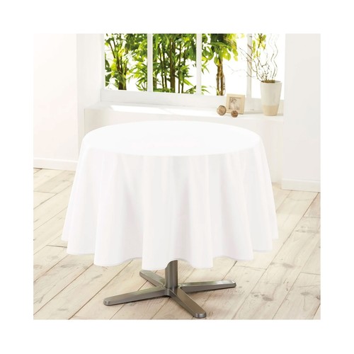Mantel liso poliéster red 180 cm blanco. U10