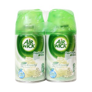 Imagen de AIR WICK Lote de 2 recambios de ambientador automático con esencia a flores blancas AIR WICK Freshmatic Max.