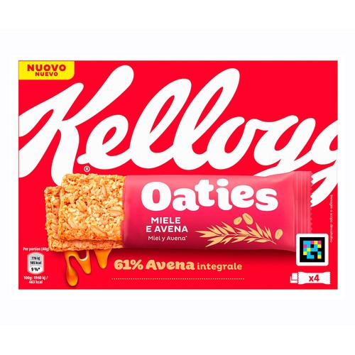 KELLOGG´S Barritas de cereales original oaties 160 g.
