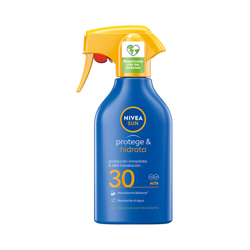 NIVEA Sun Spray solar protector e hidratante con factor de protección 30 (alta) protege & hidrata 270 ml.