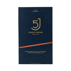 5J Caña de lomo de bellota ibérico (100% raza ibérica), cortado en lonchas 80 g.