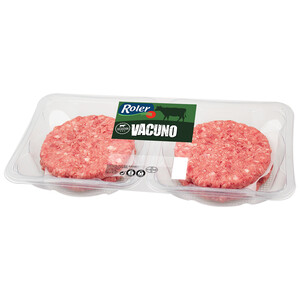 Imagen de ROLER Selección Bandeja con burger meat de vacuno, elaboradas sin gluten ni lactosa 4 x 80 g.