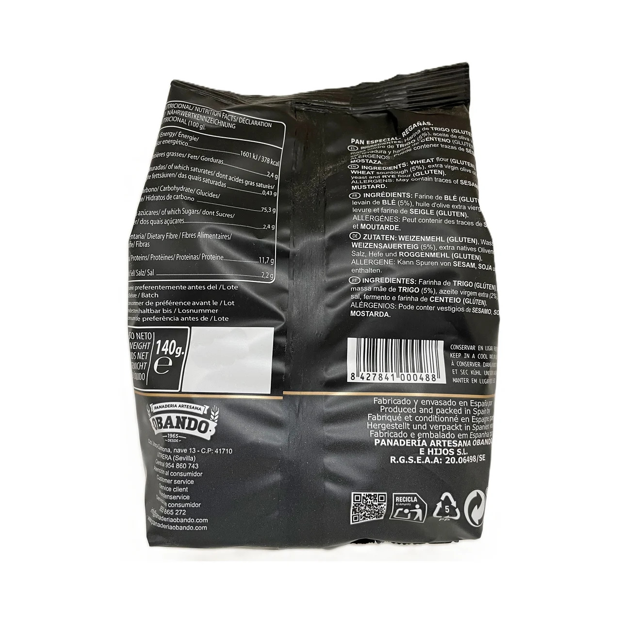 Cucharas de pan gourmet 140 g.