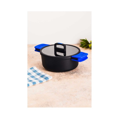 Cacerola alta 28cm de aluminio fundido con asas y tapa Solid Pro, MONIX