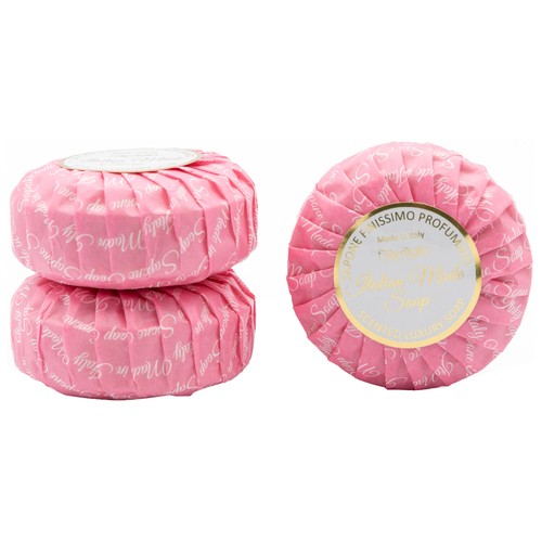 ITERITALIA Pastillas de jabón vegetal, triple molido, con glicina y bougainvilea 3 x 100 g.