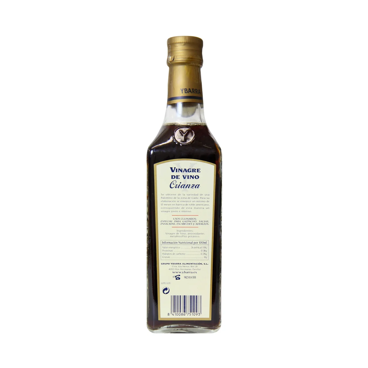 Vinagre de vino tinto crianza de Cádiz 500 ml.