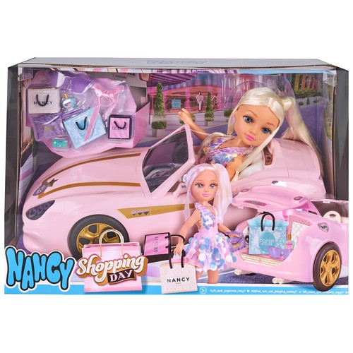 NANCY Un Día de Compras con Coche, Muñeca con accesorios +3 Años