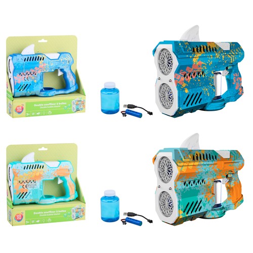 Lanzador multiburbujas doble con luz. ONE TWO FUN