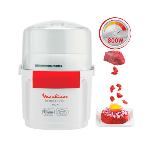 Picadora MOULINEX 1, 2, 3 AD560120, 800W, capacidad 200g.