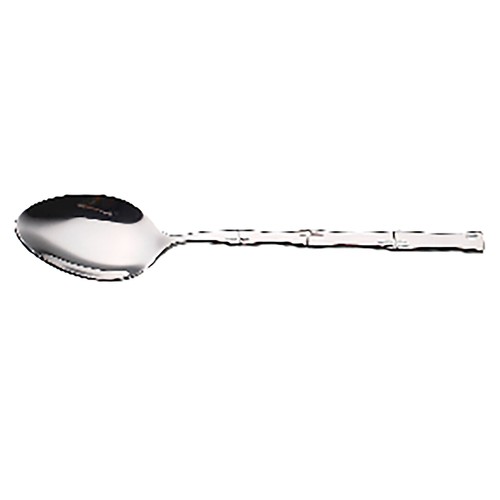 Cuchara de acero inoxidable con mango de forma de bambú, ALCAMPO.