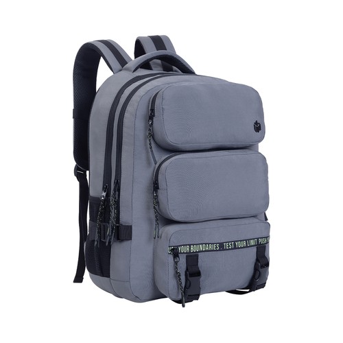 Mochila con triple bolsillo, color gris, UNKEEPER.