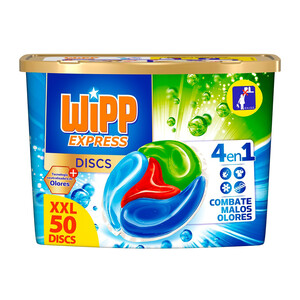 WIPP Detergente en cápsulas, 4 en 1 WIPP EXPRESS 50 uds.