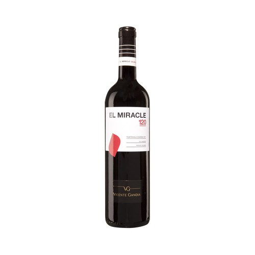EL MIRACLE  Vino tinto tempranillo con D.O. Valencia EL MIRACLE botella de 75 cl.