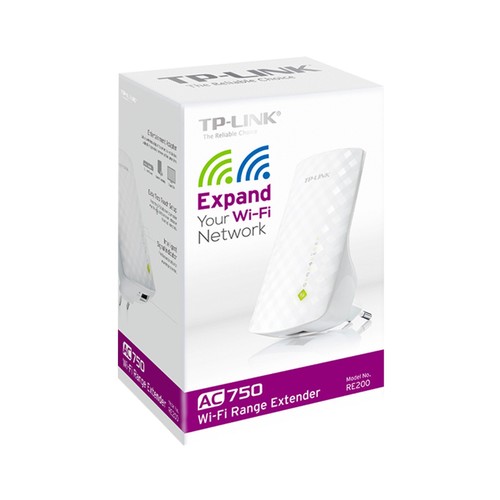 Extensor de cobertura Wi-Fi TP-LINK RE200, AC750, 750Mbps, puerto Ethernet, doble banda.