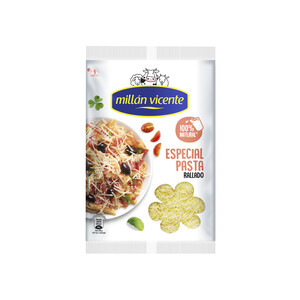 Queso rallado mezcla (Emmental, Edam y queso curado), especial para pasta MILLÁN VICENTE 150 g.