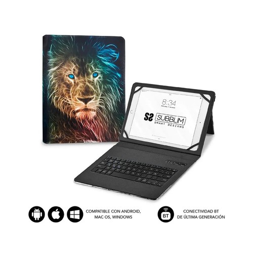 Funda para tablet de 9 a 11" con teclado, conexión por Bluetooth, SUBBLIM Keytab Pro.