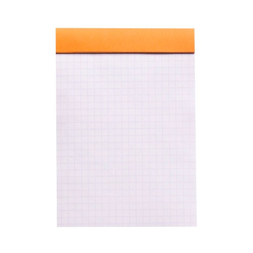 Bloc A6 (105x148) 80hj 80gr 5x5 naranja/negro. RHODIA