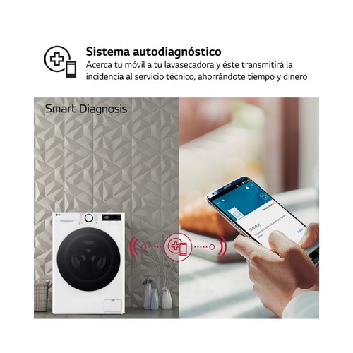 Lavadora secadora LG F2DR5S09A1W, capacidad lavado/secado: 9KG/5KG, clasificación energética: E, 1200RPM, H: 85cm,A: 60cm,F: 47,5cm.