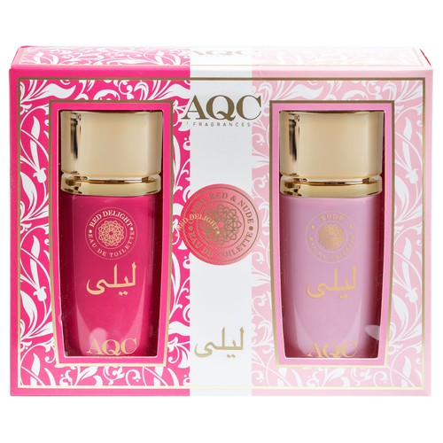 AQC FRAGANCES Leila candy red & nude Estuche con eau de toilette (agua de colonia) para mujer 2 x 30 ml. 