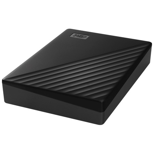 Disco duro externo 5TB WD My Passport negro, tamaño 2,5, conexión USB 3.0.