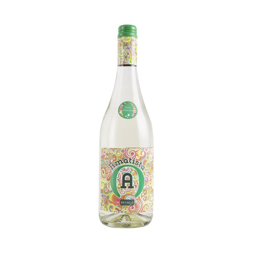 Vino blanco moscato con denominación de origen Valencia AMATISTA botella de 75 cl.