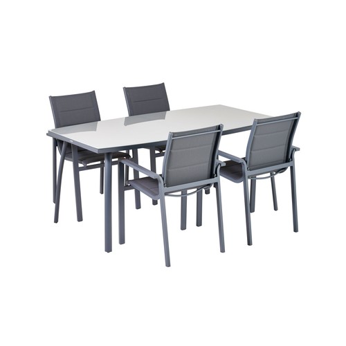 Mesa rectangular de acero de 160x90x73 cm, GARDENSTAR