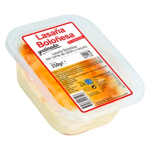 WHAT´S COOKING Lasaña boloñesa (cerdo - vacuno) gratinada 350 g.