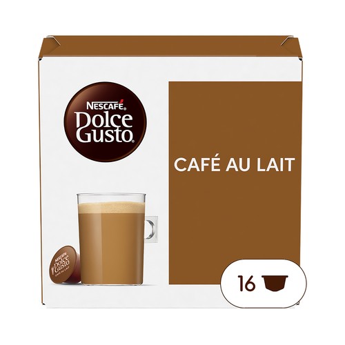 Café con leche (leche en polvo y café soluble) en cápsulas NESCAFÉ Dolce Gusto 18 uds.