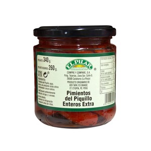 Imagen de EL PILAR Pimientos enteros con ajo 190 g.