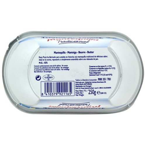 RENY PICOT Tarrina de mantequilla tradicional 250 g.
