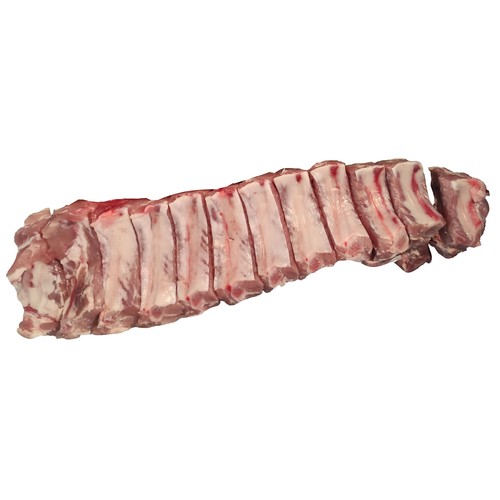 Tiras de costilla de cerdo blanco.