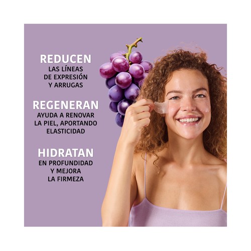 IROHA NATURE Parches antiedad para el contorno de ojos, con uva y aceite de rosa Mosqueta.
