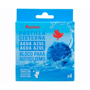 PRODUCTO ALCAMPO Pastillas para cisterna que tiñe el agua de azul 4 uds