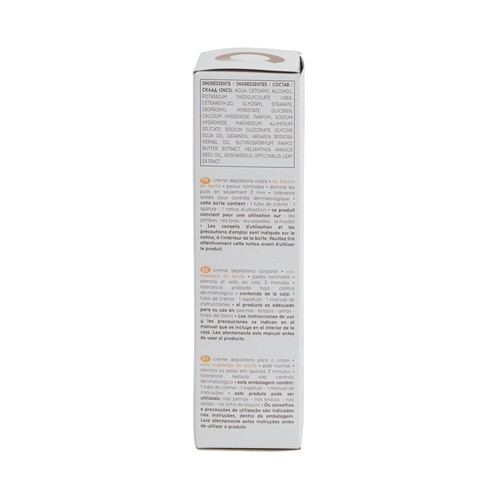 COSMIA Crema depilatoria para axilas, piernas y línea del bikini, con manteca de karité para todo tipo de pieles 150 ml.