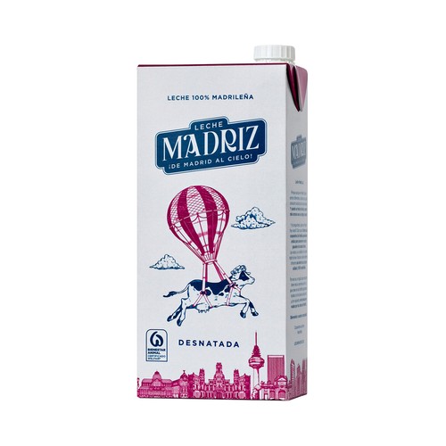 MADRIZ Leche de vaca desnatada de origen 100% madrileña 1 l.