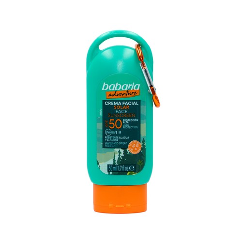 BABARIA Adventure Protector solar facial con FPS 50 (muy alto) 50 ml.