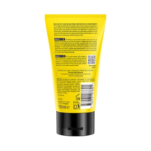 GOT2B Glued Gel fijador (gomina) extra fuerte (6) y resistente al agua y al sudor 150 ml.