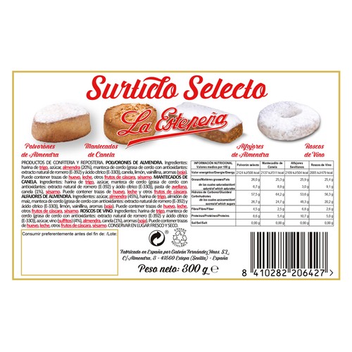 LA ESTEPEÑA Surtido de dulces navideños 300 g.