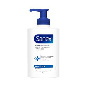 SANEX Biomeprotect Jabón de manos con textura crema, con Prebióticos y Probióticos 250 ml.