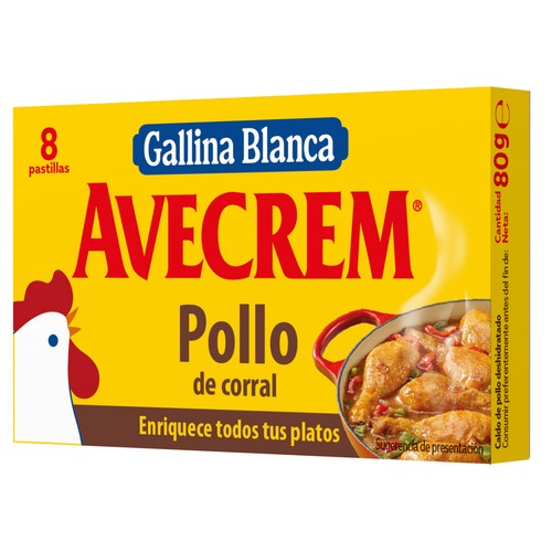AVECREM Caldo de pollo 8 pastillas 80 g.