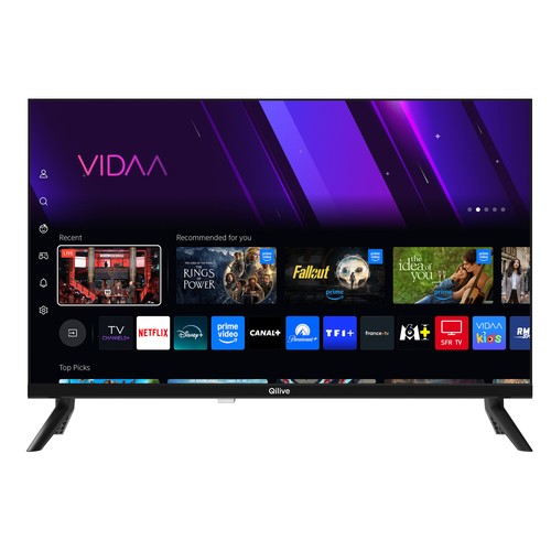 Televisión 60,9cm (24") D-LED QILIVE Q24HS251B HD, SMART TV, 60HZ.